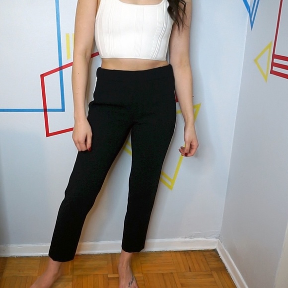 Aritzia Wilfred Black Pant with White Side Stripe - Picture 2 of 3